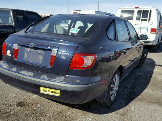 KMHDN56D96U189125 - 2006 HYUNDAI ELANTRA GL BLUE photo 4