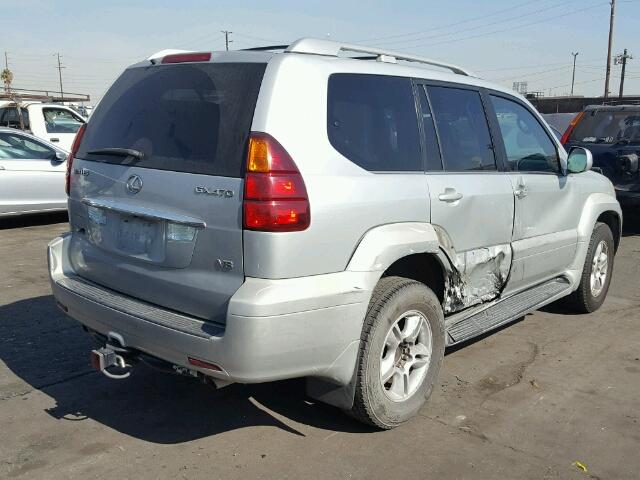 JTJBT20X840041374 - 2004 LEXUS GX 470 SILVER photo 4