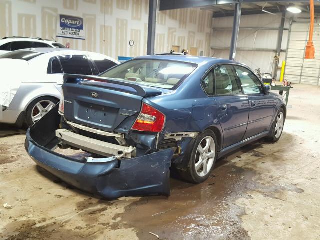 4S3BL626477213782 - 2007 SUBARU LEGACY 2.5 BLUE photo 4