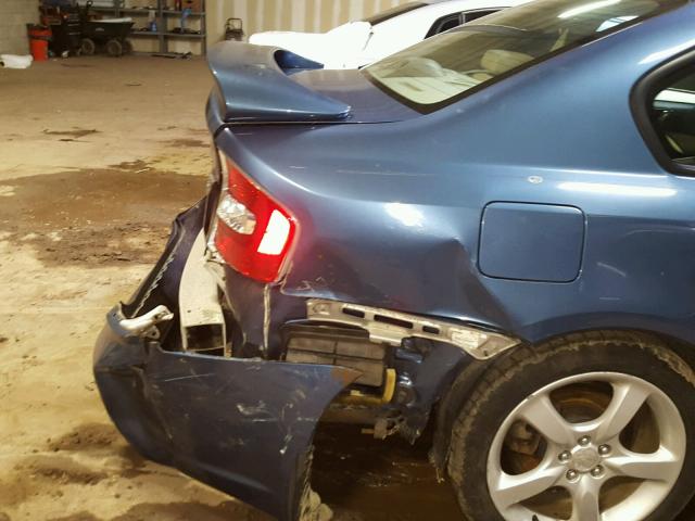 4S3BL626477213782 - 2007 SUBARU LEGACY 2.5 BLUE photo 9