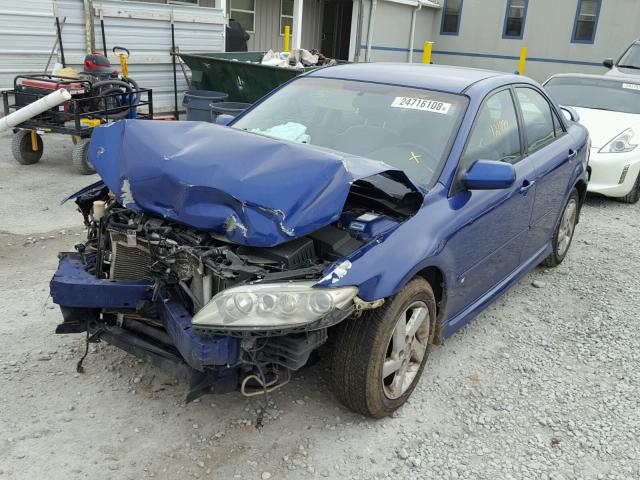 1YVFP80D935M28660 - 2003 MAZDA 6 S BLUE photo 2