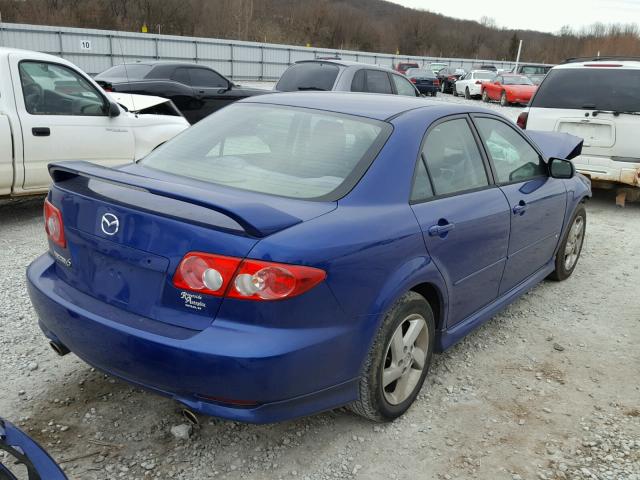 1YVFP80D935M28660 - 2003 MAZDA 6 S BLUE photo 4