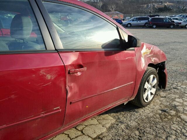 3N1AB61E58L756064 - 2008 NISSAN SENTRA 2.0 RED photo 9