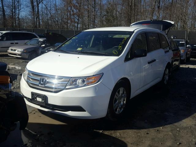 5FNRL5H26CB124314 - 2012 HONDA ODYSSEY LX WHITE photo 2