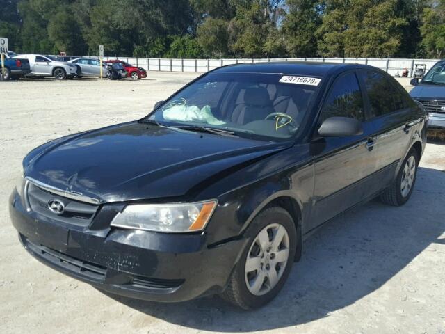 5NPET46CX8H357044 - 2008 HYUNDAI SONATA GLS BLACK photo 2