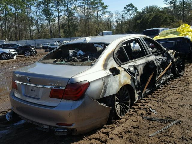 WBAKB8C56BCY66518 - 2011 BMW 750LI SILVER photo 4