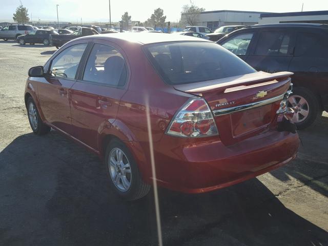 KL1TG5DE6BB220348 - 2011 CHEVROLET AVEO LT RED photo 3