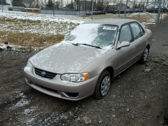 2T1BR12E51C419353 - 2001 TOYOTA COROLLA CE BEIGE photo 2