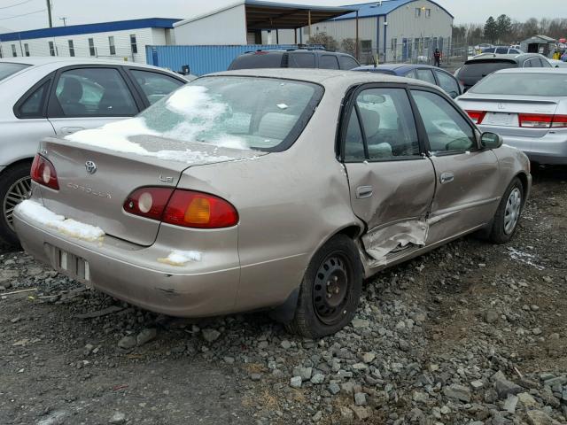 2T1BR12E51C419353 - 2001 TOYOTA COROLLA CE BEIGE photo 4