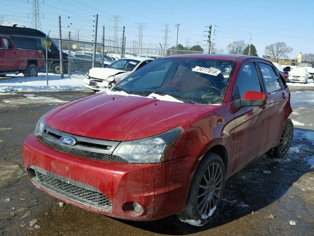 1FAHP3GN7BW187776 - 2011 FORD FOCUS SES RED photo 2