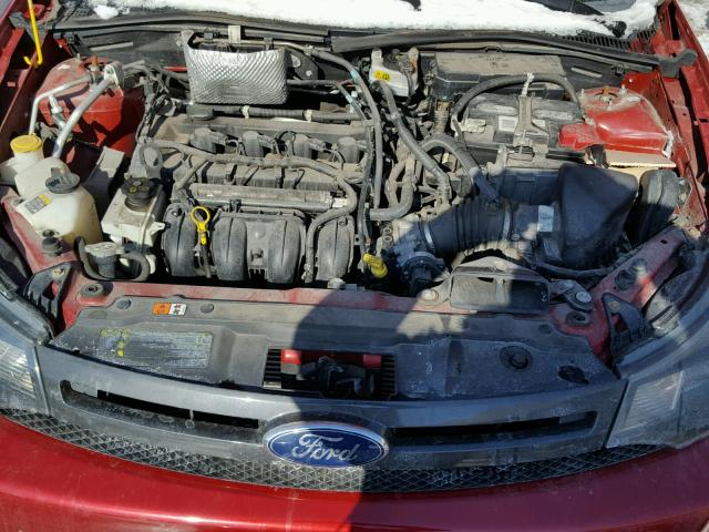 1FAHP3GN7BW187776 - 2011 FORD FOCUS SES RED photo 7