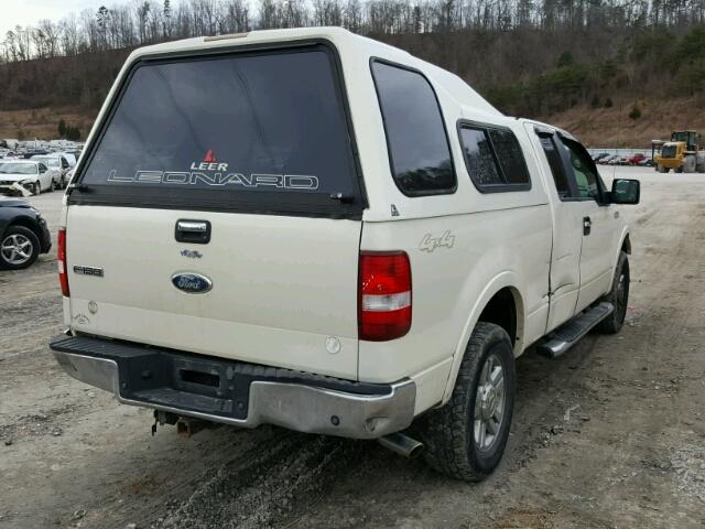 1FTPX14V67FA69952 - 2007 FORD F150 WHITE photo 4