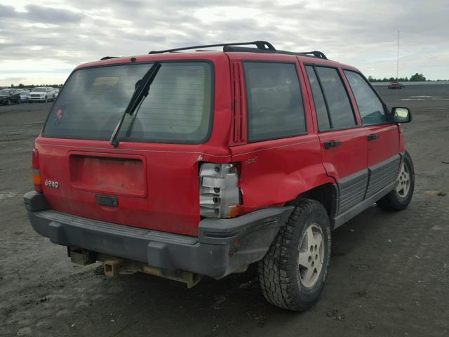 1J4GZ58S0PC667354 - 1993 JEEP GRAND CHER RED photo 4