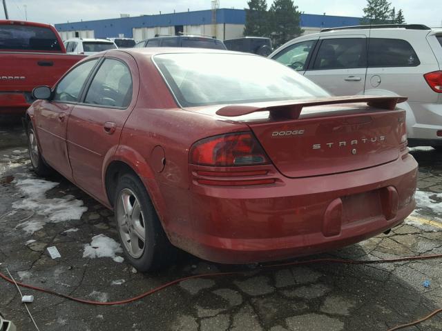 1B3EL46RX5N542518 - 2005 DODGE STRATUS SX RED photo 3