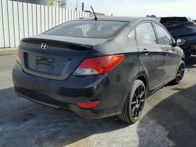 KMHCT4AE5CU044896 - 2012 HYUNDAI ACCENT GLS BLACK photo 4