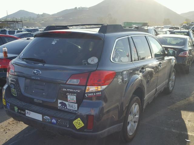 4S4BRBCC5B3408054 - 2011 SUBARU OUTBACK 2. GRAY photo 4