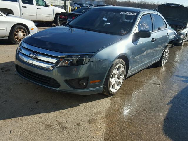 3FAHP0HA4BR269591 - 2011 FORD FUSION SE TEAL photo 2