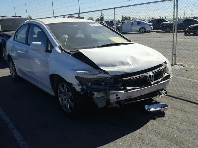 19XFA16509E025484 - 2009 HONDA CIVIC LX WHITE photo 1