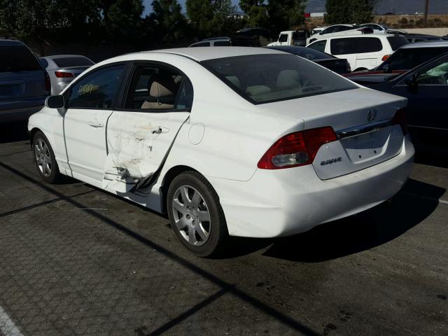 19XFA16509E025484 - 2009 HONDA CIVIC LX WHITE photo 3