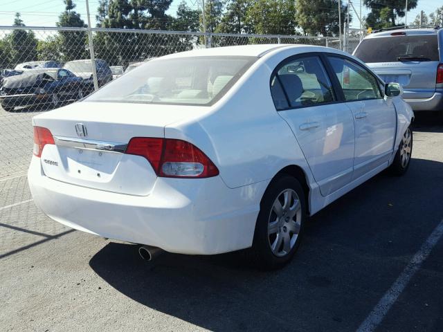 19XFA16509E025484 - 2009 HONDA CIVIC LX WHITE photo 4