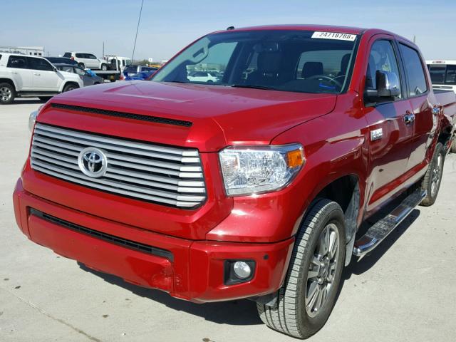 5TFAW5F16HX654567 - 2017 TOYOTA TUNDRA CRE RED photo 2