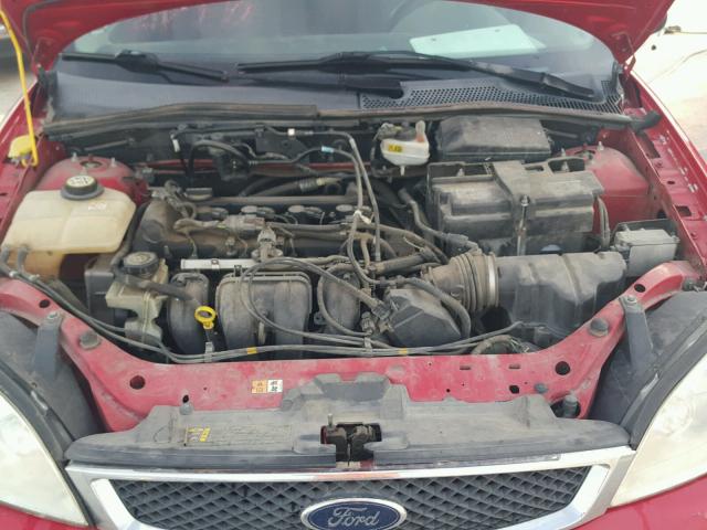 1FAFP34N87W223509 - 2007 FORD FOCUS ZX4 RED photo 7