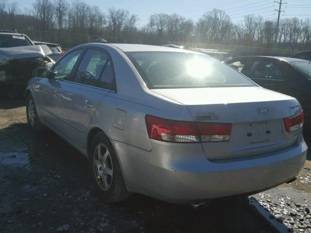 5NPEU46F46H001239 - 2006 HYUNDAI SONATA GLS SILVER photo 3