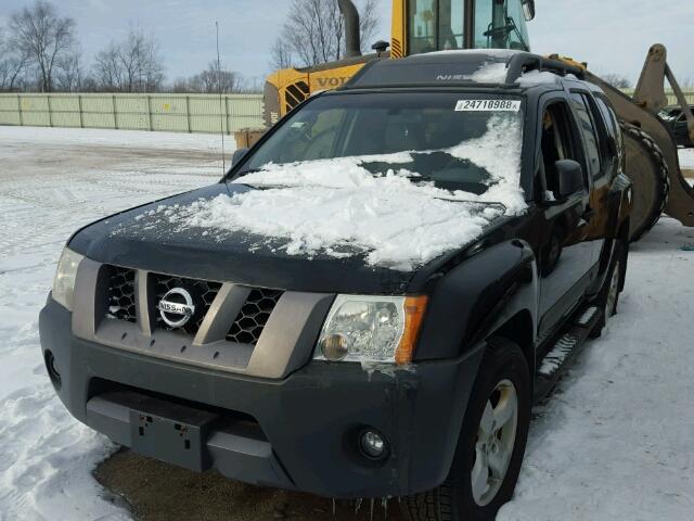 5N1AN08W45C616834 - 2005 NISSAN XTERRA OFF BLACK photo 2