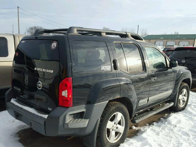 5N1AN08W45C616834 - 2005 NISSAN XTERRA OFF BLACK photo 4