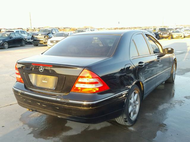 WDBRF81J14F479137 - 2004 MERCEDES-BENZ C 240 4MAT BLACK photo 4