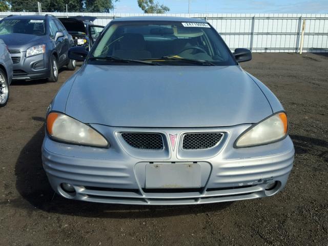 1G2NE52E7XM830382 - 1999 PONTIAC GRAND AM S SILVER photo 9