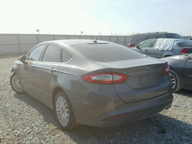 3FA6P0LU6DR365301 - 2013 FORD FUSION SE GRAY photo 3