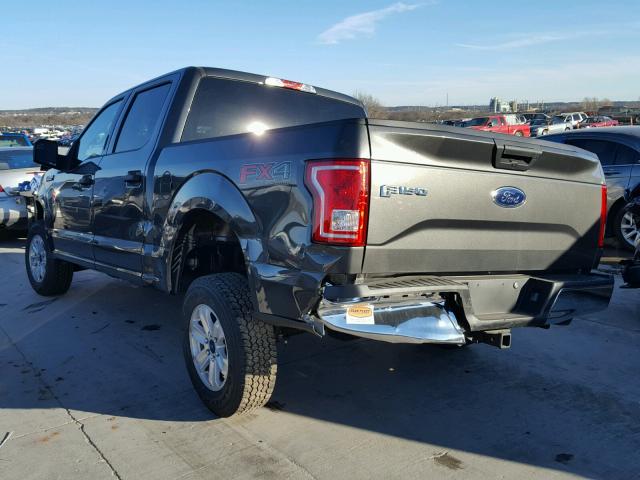 1FTEW1EF2HKE39885 - 2017 FORD F150 SUPER GRAY photo 3