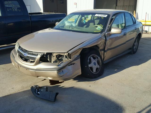 2G1WF52E549163441 - 2004 CHEVROLET IMPALA GOLD photo 2