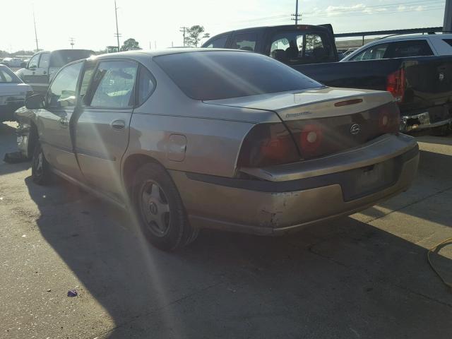 2G1WF52E549163441 - 2004 CHEVROLET IMPALA GOLD photo 3