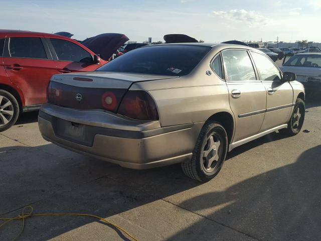 2G1WF52E549163441 - 2004 CHEVROLET IMPALA GOLD photo 4