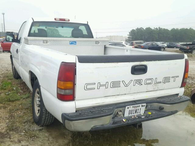 1GCEC14VX2Z145165 - 2002 CHEVROLET SILVERADO WHITE photo 3