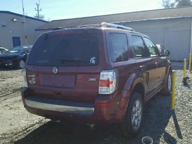 4M2CN9HGXAKJ12244 - 2010 MERCURY MARINER PR MAROON photo 4