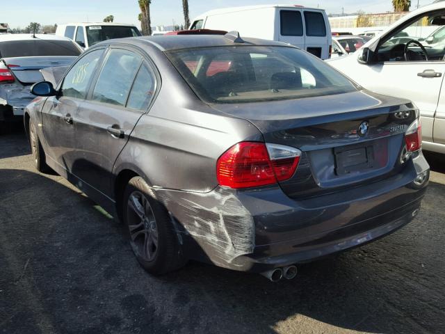 WBAVC57538NK77281 - 2008 BMW 328 I SULE GRAY photo 3