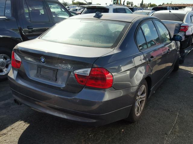 WBAVC57538NK77281 - 2008 BMW 328 I SULE GRAY photo 4