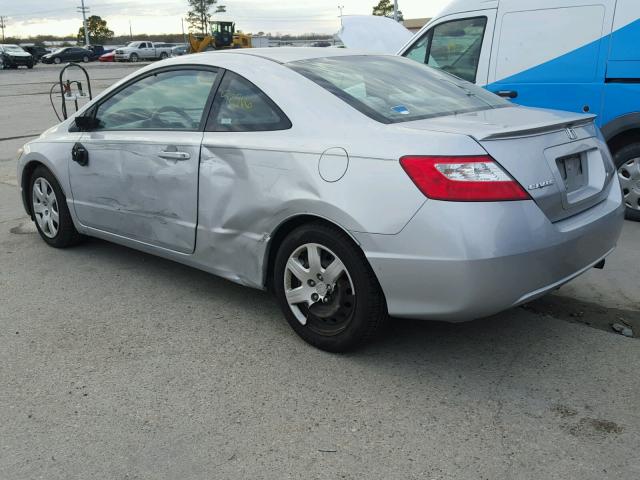 2HGFG12687H572051 - 2007 HONDA CIVIC LX SILVER photo 3