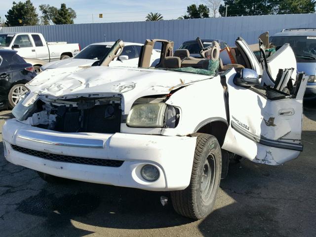 5TBRT34163S369376 - 2003 TOYOTA TUNDRA ACC WHITE photo 2