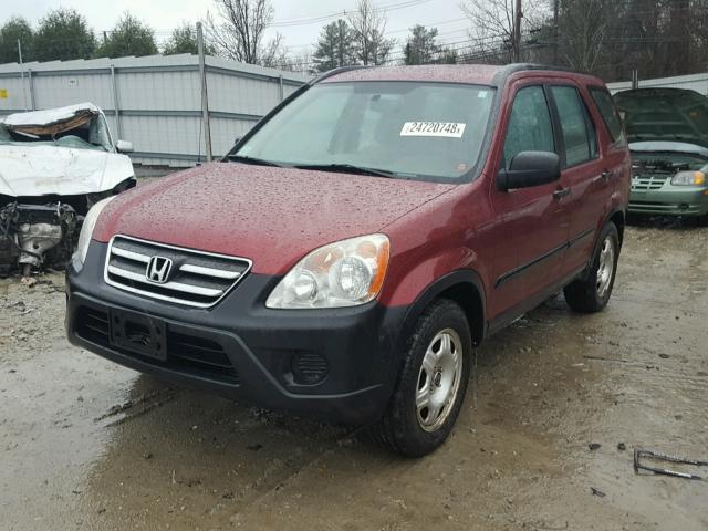 SHSRD78535U322749 - 2005 HONDA CR-V LX RED photo 2