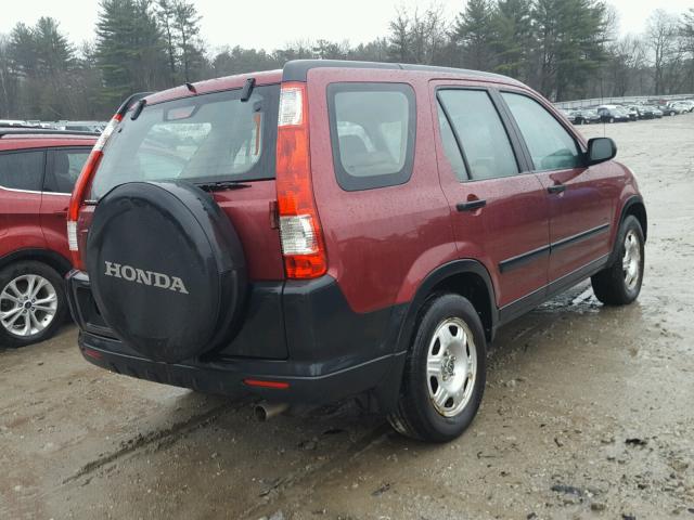 SHSRD78535U322749 - 2005 HONDA CR-V LX RED photo 4