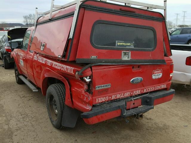 1FTYR44U37PA22931 - 2007 FORD RANGER SUP RED photo 3