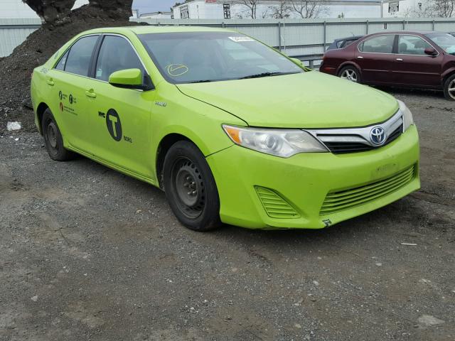 4T1BD1FK2CU045946 - 2012 TOYOTA CAMRY HYBR GREEN photo 1