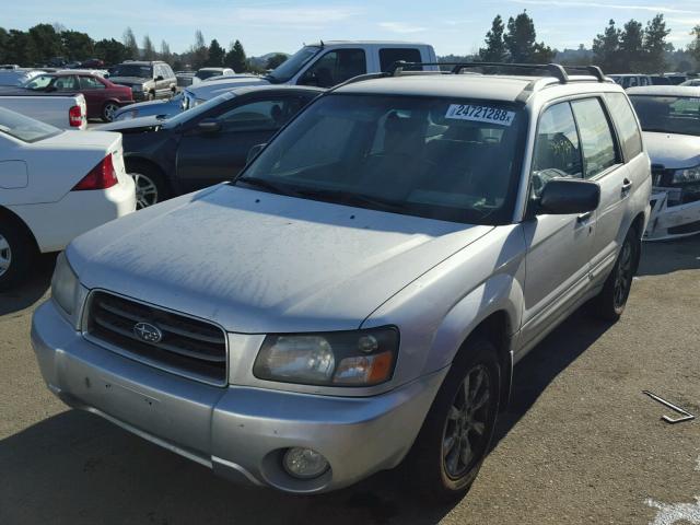 JF1SG65645H733218 - 2005 SUBARU FORESTER 2 SILVER photo 2