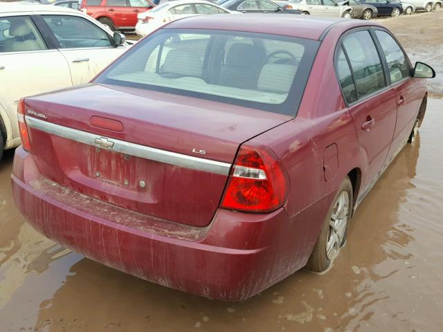 1G1ZS58F97F156755 - 2007 CHEVROLET MALIBU LS MAROON photo 4