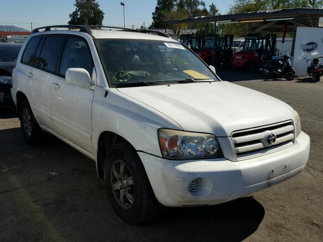 JTEGP21A850052735 - 2005 TOYOTA HIGHLANDER WHITE photo 1