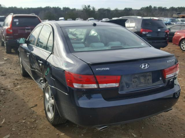 5NPEU46F58H402589 - 2008 HYUNDAI SONATA SE BLACK photo 3